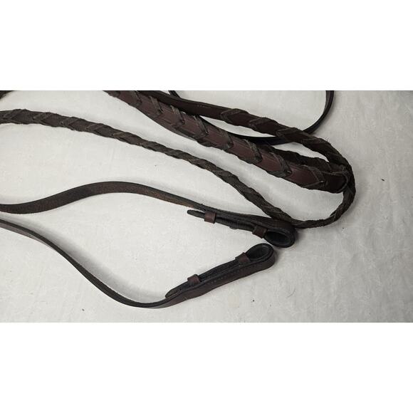Pony Bridle English with Flash & Reins High Quality Leather Braided - Picture 2 of 7